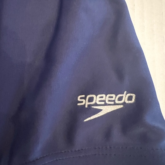 SPEEDO LADIES NAVY BLUE W/WHITE TRIM ONE-PIECE  BATHING SUIT. SIZE SMALL - Picture 7 of 8